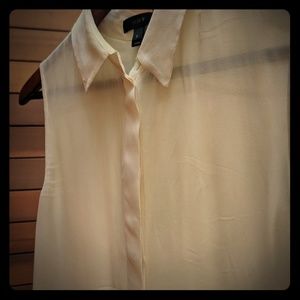 100% Silk J. Crew Sleeveless Button Down